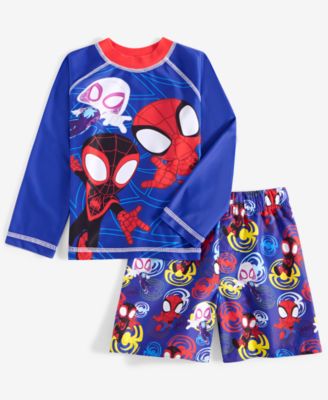 Spider-Man - Toddler Boys Rash Guard & Swim Trunks Two-Piece Swimsuit