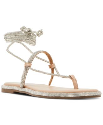 Madden Girl - Glam Rhinestone Lace-Up Flat Sandals