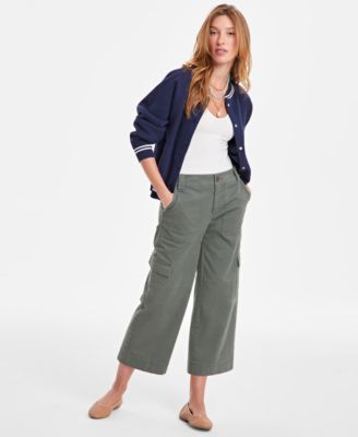 On 34th - Women's Cropped Wide-Leg Mid-Rise Pants