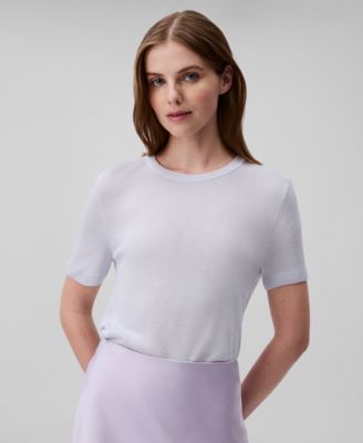 Calvin Klein - Women's Fine Gauge Short-Sleeve Sweater
