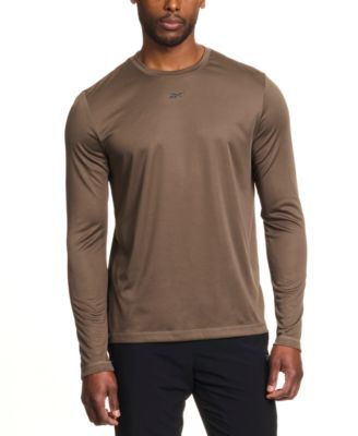 Reebok - Men's Tech Long Sleeve Crewneck Logo T-Shirt