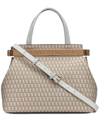 KARL LAGERFELD PARIS - Jacqueline Medium Leather Satchel