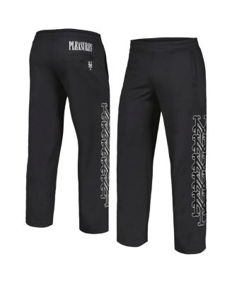 PLEASURES - Men's Black New York Mets Pitcher Track Pants