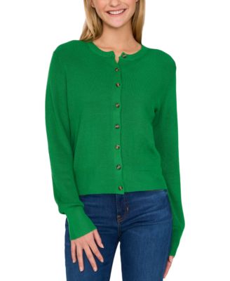 CeCe - Women's Button-Front Knit Cardigan