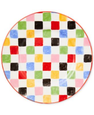 Mackenzie-Childs - Multi Check Stoneware Dinner Plate