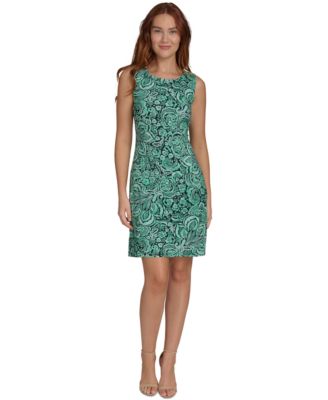 Tommy Hilfiger - Women's Printed Sleeveless Knit Jersey Dress