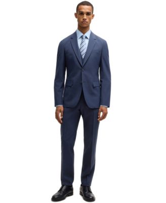 Hugo Boss - Men's Slim-Fit Three-Piece Checked Suit