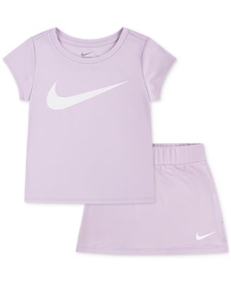Nike - Little Girls 2-Pc. Dri-FIT Logo Tee & Scooter Set