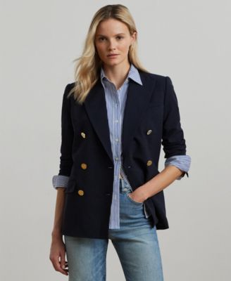 Lauren Ralph Lauren - Women's Double-Breasted Wool Crepe Blazer