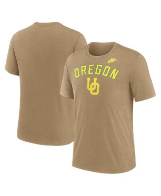 Nike - Men's Heather Light Brown Oregon Ducks Legacy Arch Tri-Blend T-Shirt