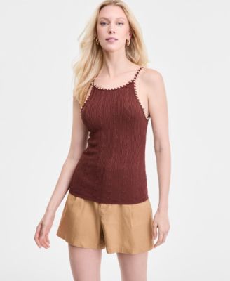 I.N.C. International Concepts - Women's Embellished Knit Camisole, Exclusively at Macy's