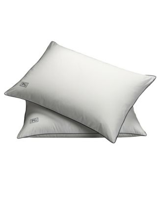 Pillow Guy - White Down Stomach Sleeper Soft Pillow Certified RDS, Set of 2 - King