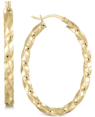 Simone I. Smith - Twist Hoop Earrings in 18k Gold over Sterling Silver
