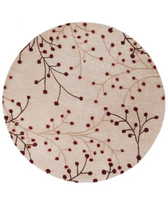 Livabliss - Athena ATH-5053 Burgundy 8' Round Area Rug