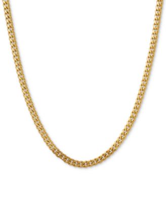 Italian Gold - Lightweight Curb Link 22" Chain Necklace in 14k Gold