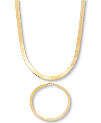 Macy's - Men's 2-Pc. Set Herringbone Chain Necklace & Matching Bracelet