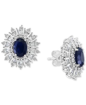 EFFY Collection - Sapphire (1/3 ct. t.w.) & Diamond (1/3 ct. t.w.) Stud Earrings in 14k White Gold