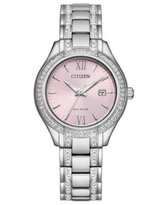 Citizen - Women's Silhouette Crystal Stainless Steel Bracelet Watch 30mm