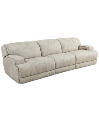Furniture - Sebaston 3-Pc. Fabric Sofa with 2 Power Motion Recliners