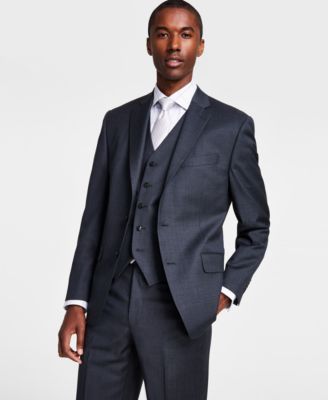 Michael Kors - Men's Classic-Fit Wool-Blend Stretch Solid Suit Jacket