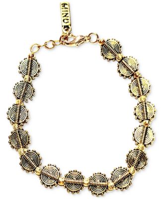 MINU Jewels - Gold-Tone Etched Sun All-Around Flex Bracelet