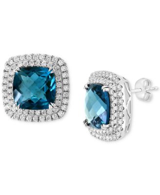 EFFY Collection - Polished & Textured Interlocking Navette Orbital Drop Earrings in 14k Gold