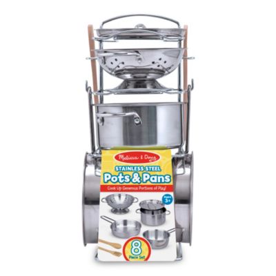 Melissa and Doug - Kids' 8-Piece Pots & Pans Play Set