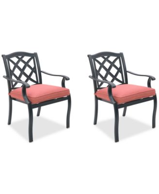 Agio - Wythburn Mix and Match Lattice Outdoor Dining Chairs, Set of 2
