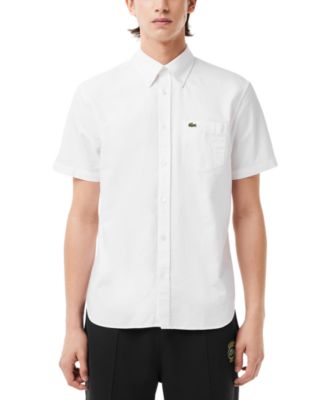 Lacoste - Men's Short Sleeve Button-Down Oxford Shirt