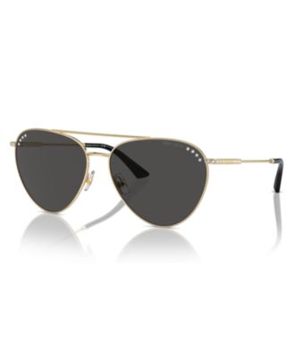 Jimmy Choo - Wipe clean Steel Imported Frame Shape: Pilot Frame Material: Steel  Gender: Female Eye/Bridge/Temple Width: 60/15/140  Best for Face Shape: Oval  Case or microfiber pouch included