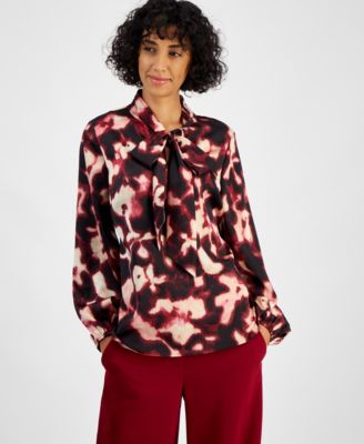 Tahari ASL - Women's Tie-Neck Blouse