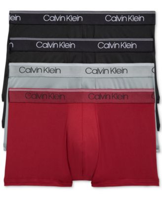 Calvin Klein - Men's 3+1 Value Pack Micro Stretch Low-Rise Trunks