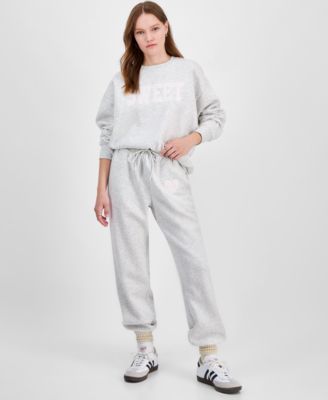 Planet Heart - Juniors' Heart High-Rise Relaxed Sweatpants