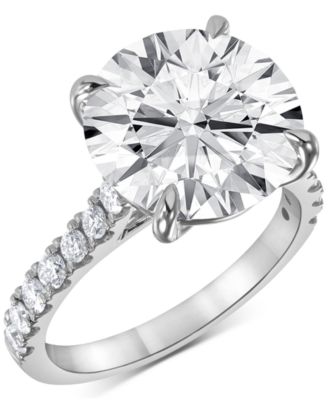 Badgley Mischka - Certified Lab Grown Diamond Solitaire Plus Engagement Ring (6 ct. t.w.) in 14k White Gold