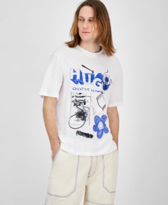 Hugo Boss - Men's Creative Department Relaxed Fit Short Sleeve Crewneck Logo Graphic T-Shirt