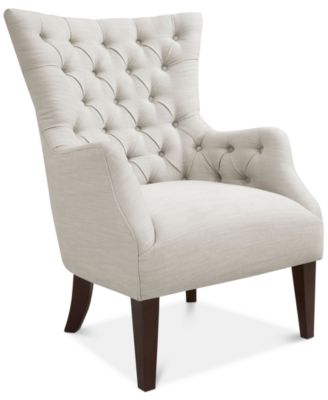 Madison Park - Adelyn Button Tufted Wing Back Chair, Direct Ship