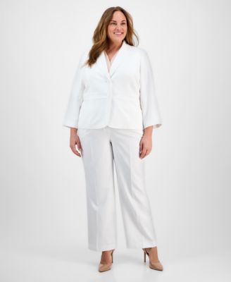 Le Suit - Plus Size Two-Button Jacket & Pant Suit