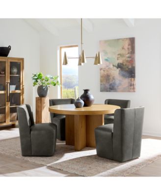 Furniture - 5 Pc. Dining Set (Davie Round Table & 4 Seham Chairs)