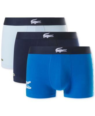 Lacoste - Men's 3pk. Regular-Fit Big Croc Logo Trunks