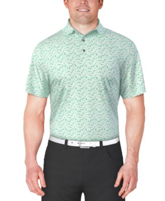 PGA TOUR - Men's Classic-Fit Geo-Print Golf Polo Shirt