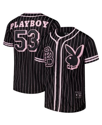 Lids - Men's Black Playboy Fashion Replica Baseball Jersey