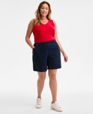 Style & Co - Plus Size Chambray Pull-On Shorts