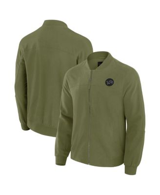 J. Palmer - Men's Olive Detroit Lions Lightweight Cover-4 Tri-Blend Full-Zip Jacket