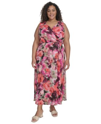 Calvin Klein - Plus Size Floral-Print Maxi Dress