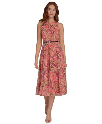 Tommy Hilfiger - Women's Paisley-Print Chiffon Midi Dress
