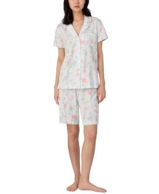 Lauren Ralph Lauren - Women's Short-Sleeve Bermuda Pajama Set