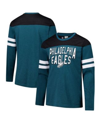 G-III Sports by Carl Banks - Men's Midnight Green/Black Philadelphia Eagles Adaptive Hail Mary Long Sleeve T-shirt