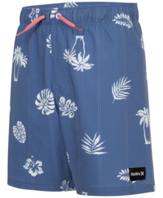 Hurley - Big Boys Palm-Print Swim Trunks