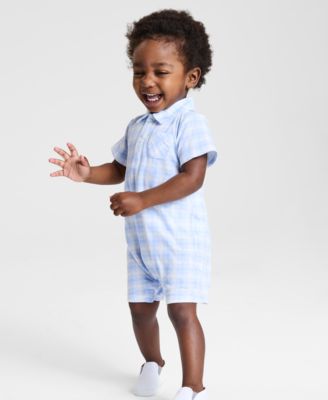 First Impressions - Baby Boys Friendship Plaid Sunsuit
