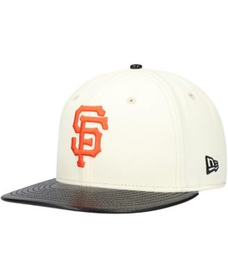 New Era - Men's Cream San Francisco Giants Game Night Leather Visor 59FIFTY Fitted Hat